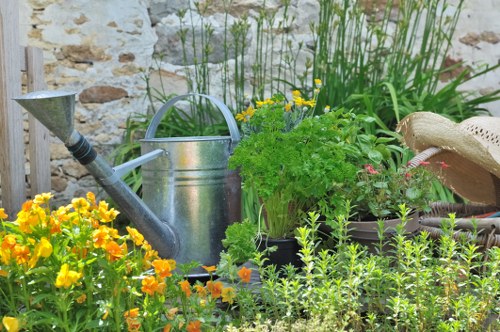 Beneficial insects like ladybugs on garden plants